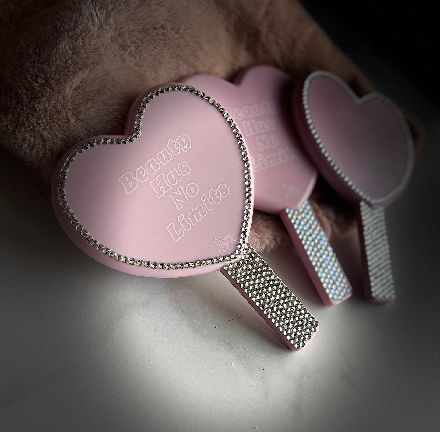 BLINGED OUT HEART MIRROR