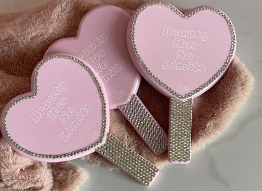 BLINGED OUT HEART MIRROR